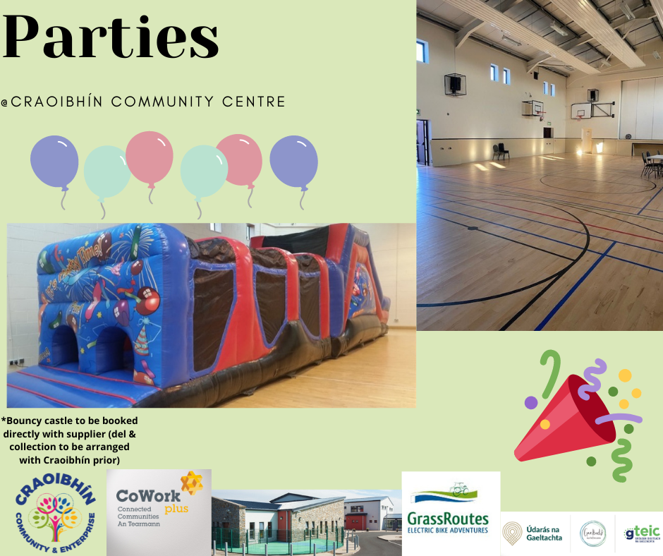 Birthday party venue Termon Craoibhín Community Centre